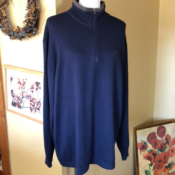 THE NORTHFACE A5 Series Mens size XXL Wool Sweater 1/4 Zip Navy Layer Prep Sport - Picture 5 of 16